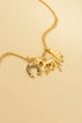 Galloping Horse and Horseshoe Charm Necklace | 80N93131