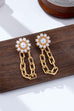 Pearl Daisy Hoop and Drop Link Earrings | 80E62293