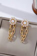 Pearl Daisy Hoop and Drop Link Earrings | 80E62293