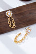 Pearl Daisy Hoop and Drop Link Earrings | 80E62293