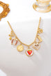 Strawberry Bow Coin Boot Western Charm Necklace | 80N93114