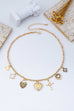Antique Heart Locket & Cross Multi-Charm Necklace | 80N93116