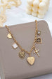 Antique Heart Locket & Cross Multi-Charm Necklace | 80N93116