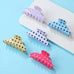 Retro Polka Dot Hair Claw - Glossy Spotted French Style Clip | 40H1099
