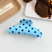 Retro Polka Dot Hair Claw - Glossy Spotted French Style Clip | 40H1099