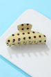 Retro Polka Dot Hair Claw - Glossy Spotted French Style Clip | 40H1099
