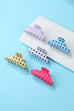 Retro Polka Dot Hair Claw - Glossy Spotted French Style Clip | 40H1099