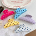 Retro Polka Dot Hair Claw - Glossy Spotted French Style Clip | 40H1099