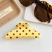 Retro Polka Dot Hair Claw - Glossy Spotted French Style Clip | 40H1099