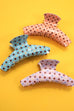 Vintage Polka Dot Hair Claw - Retro Pastel Spotted Clip | 40H1100