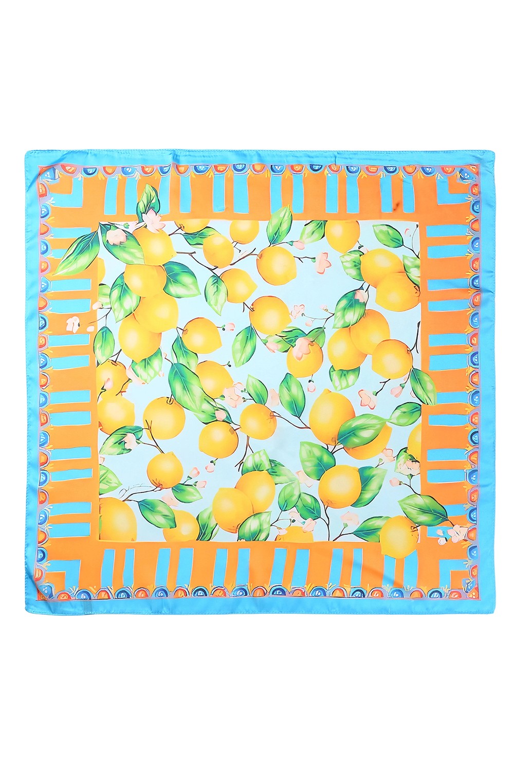 Sun-Drenched Lemon Orchard SilkyFeel Bandana Scarf | 40SC724