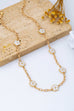 Vintage-Inspired White Enamel Floral Station Necklace | 80N93188