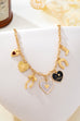 Heart Bow Boot Multi Charm Chain Necklace | 80N93190