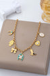 Western Turquoise Horseshoe Bow Boot Charm Necklace | 80N93198