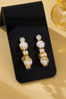 Cascading Round Cut Crystal Drop Earrings | 80E62345