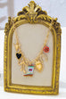 Western Boot Horseshoe Heart Multi Charm Necklace | 80N93207