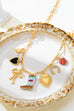 Western Boot Horseshoe Heart Multi Charm Necklace | 80N93207