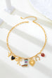 Western Boot Horseshoe Heart Multi Charm Necklace | 80N93207