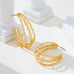 Gold-Tone Triple Layer Hoop Earrings | 80E62339
