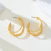 Gold-Tone Triple Layer Hoop Earrings | 80E62339