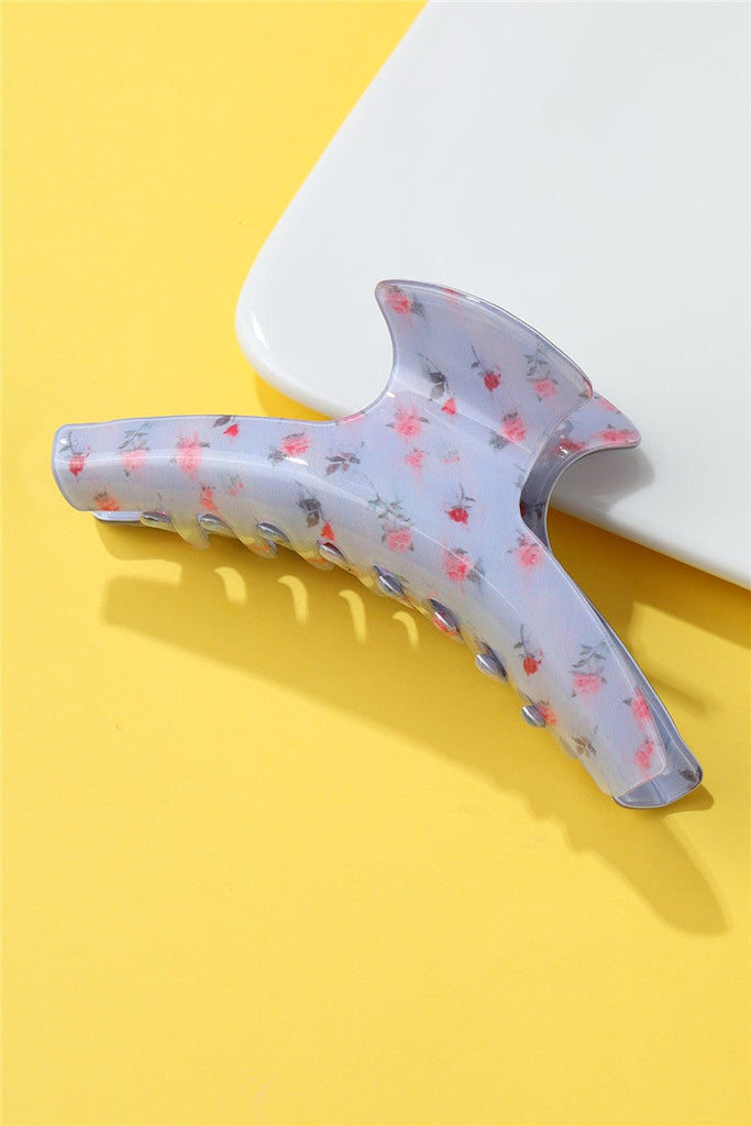 Floral & Gingham Resin Hair Claw Clip | 40H1105