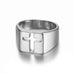 18K STAINLESS STEEL TARNISH FREE CROSS RING | 40R152