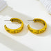 Western Icon Engraved Gold-Tone Hoop Earrings | 80E62385