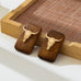 Wood Rustic Longhorn Bull Stud Earrings | 80E62395