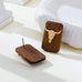 Wood Rustic Longhorn Bull Stud Earrings | 80E62395