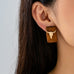 Wood Rustic Longhorn Bull Stud Earrings | 80E62395