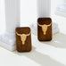 Wood Rustic Longhorn Bull Stud Earrings | 80E62395
