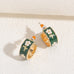 Garden Meadow Flower Enamel Huggie Hoop Earrings | 40E512