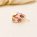 Garden Meadow Flower Enamel Huggie Hoop Earrings | 40E512