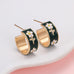 Garden Meadow Flower Enamel Huggie Hoop Earrings | 40E512