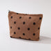 CORDUROY POLKA DOT COSMETIC MAKEUP POUCH BAG | 40P625