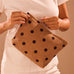 CORDUROY POLKA DOT COSMETIC MAKEUP POUCH BAG | 40P625