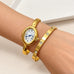 Oval Bangle Watch & Crystal Bracelet Set | 40WTH102