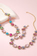 Multi Color Gemstone Statement Necklace | 40NK9718