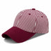Vertical Striped Contrast Visor Baseball Cap Hat | 40HW771