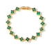 Dainty Gold-Tone Quatrefoil Crystal Bracelet | 40B5260