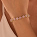 Dainty Gold-Tone Quatrefoil Crystal Bracelet | 40B5260
