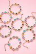 Multicolor Crystal Sunflower Halo Link Bracelet | 40B5261