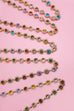 Rainbow Crystal Halo Statement Necklace | 40NK9719