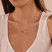 Dainty Crystal Tulip Shape Pendant Necklace | 40NK9720
