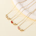 Dainty Crystal Tulip Shape Pendant Necklace | 40NK9720