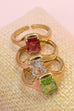 Cushion-Cut Pastel Gemstone Ring | 40R153