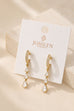 Triple Pear-Cut Crystal Drop Huggie Earrings | 40E517