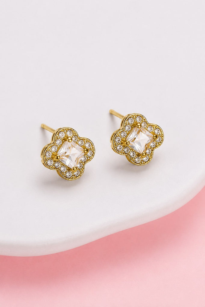 Clover Halo Stud Earrings | 40E520