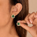 Cushion-Cut Jewel Stud Earrings | 40E521