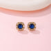 Cushion-Cut Jewel Stud Earrings | 40E521